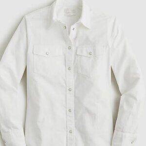 J. CREW Slim-fit chambray shirt in white
